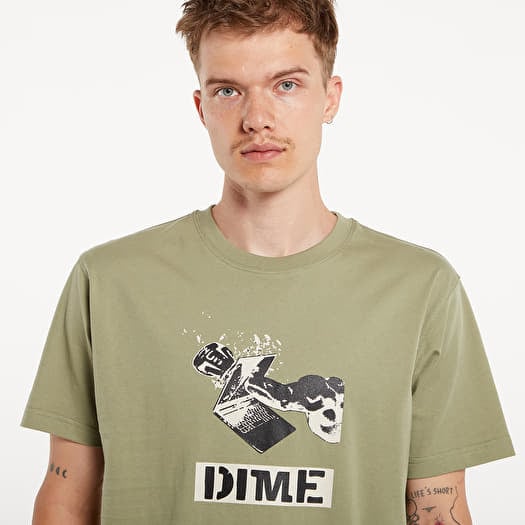 【DIME】Dimecorps T-Shirt / Warm Khaki Dime Icy Cursive T-Shirt | Apparel » Buy online now!