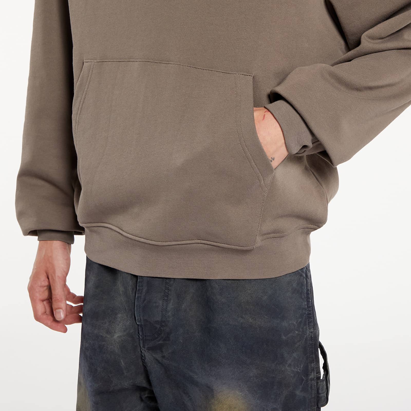 Mikiny Dime Cursive French Terry Hoodie UNISEX Walnut