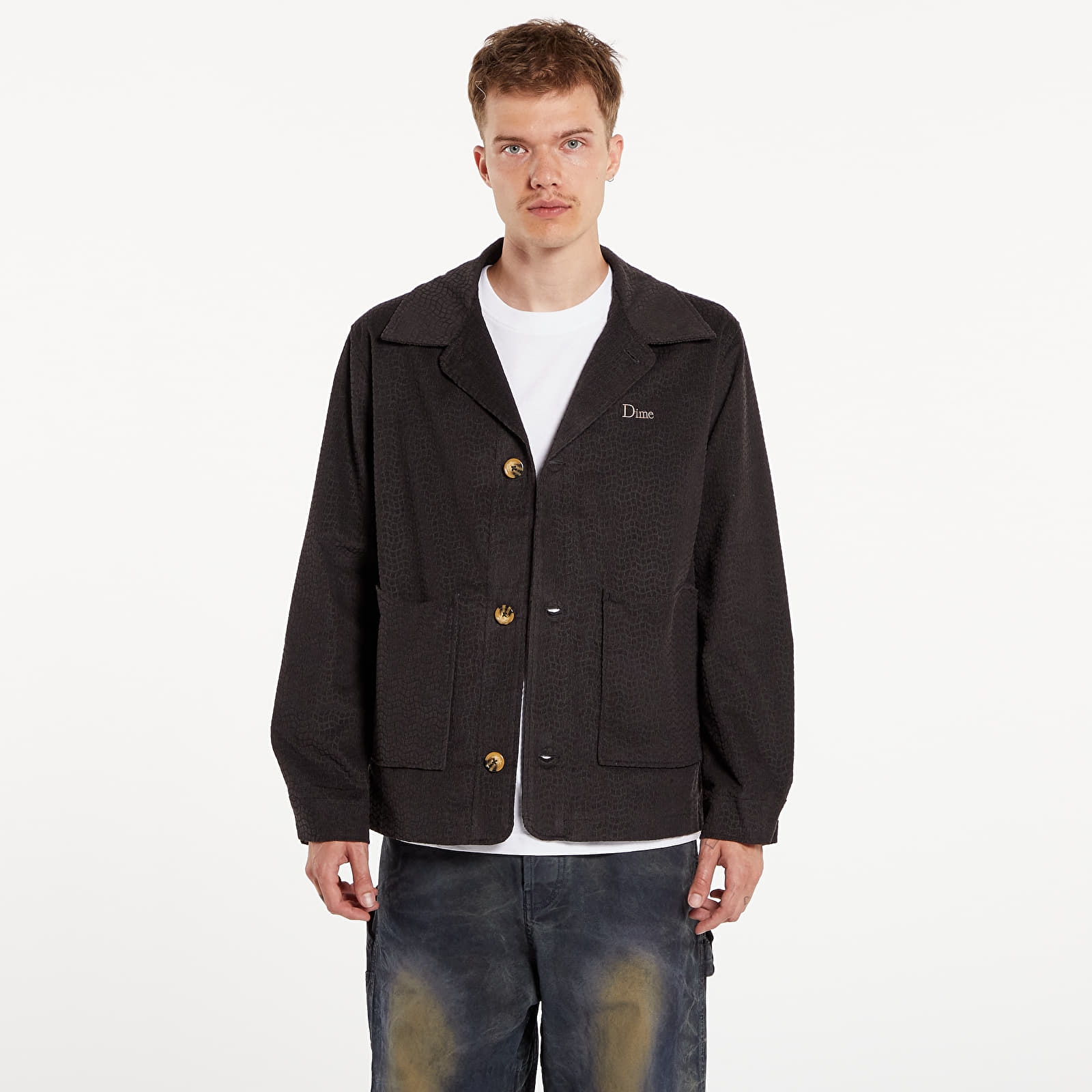 Kabátok Dime Printed Cord Jacket UNISEX Black