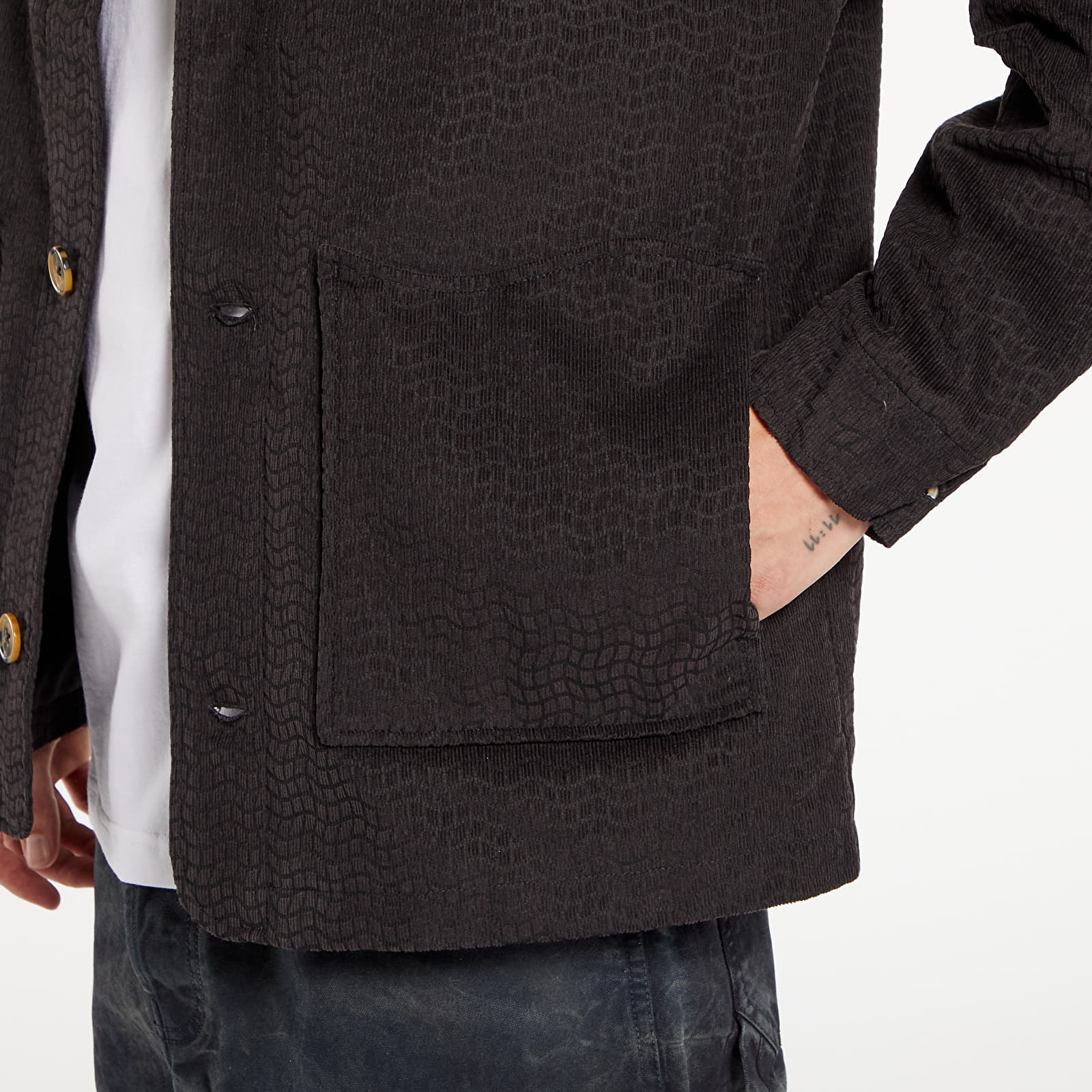 Kabátok Dime Printed Cord Jacket UNISEX Black