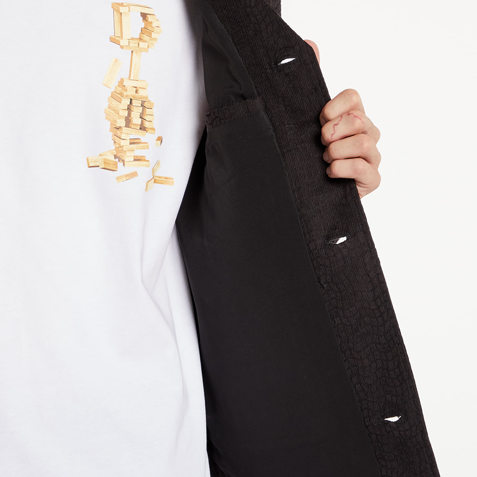 Kabátok Dime Printed Cord Jacket UNISEX Black