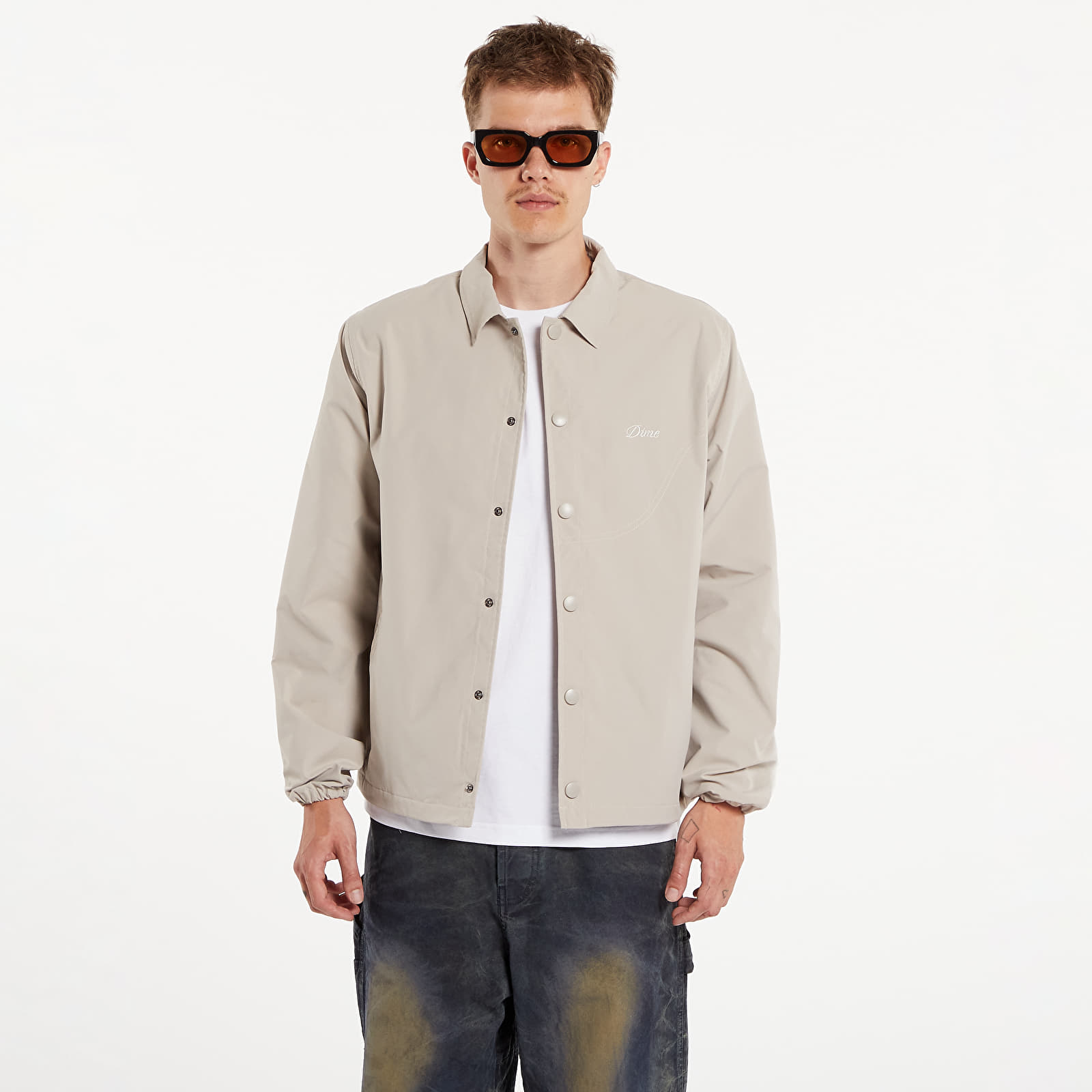 Jakker Dime Cursive Coach Jacket UNISEX Light Grey