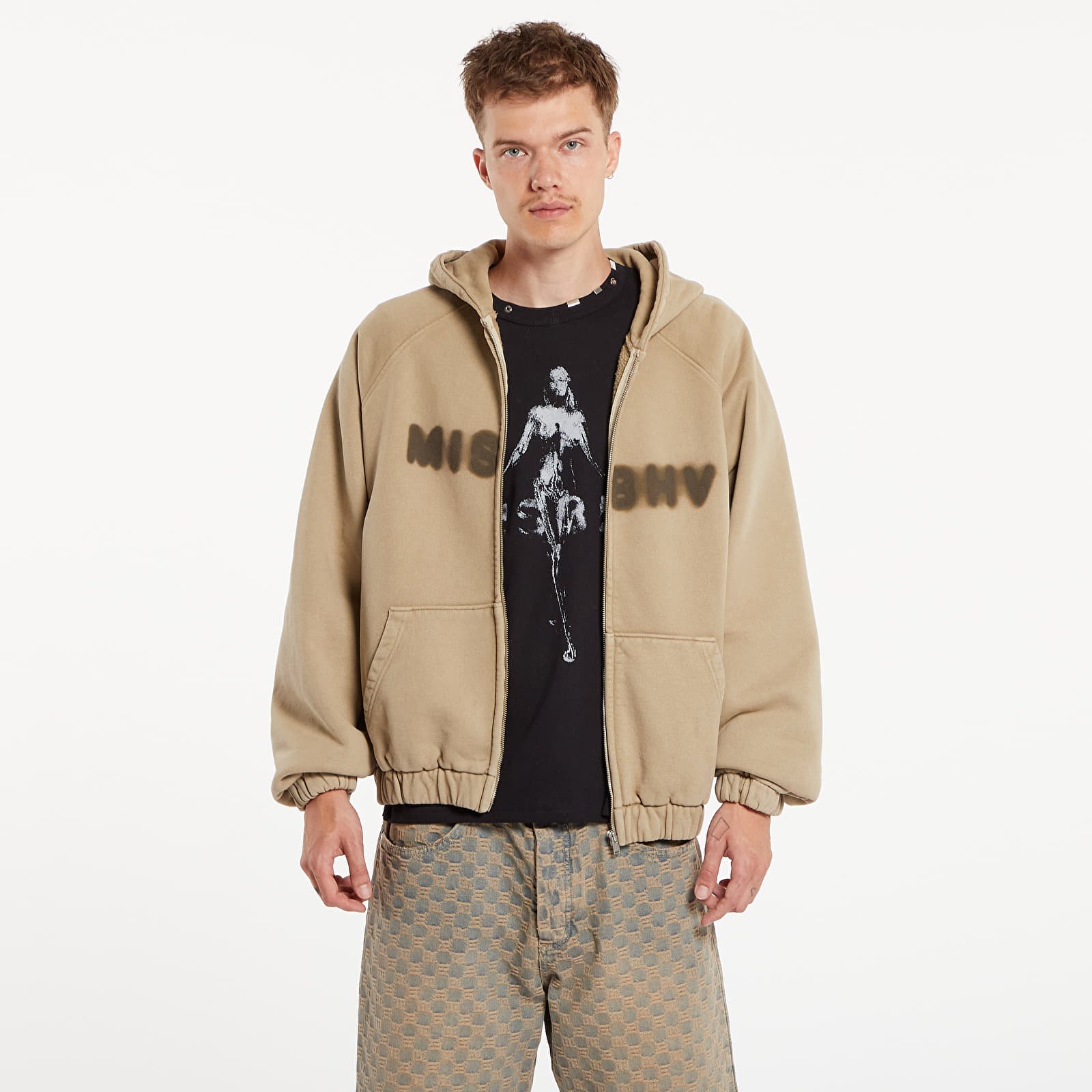 Sudaderas MISBHV Vintage Beige Community Zipped Hoodie UNISEX Vintage Beige