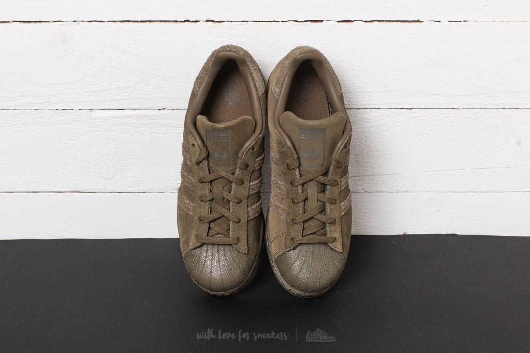 Încălțăminte și sneakerși pentru femei adidas Superstar J Trace Olive/ Trace Olive/ Trace Olive