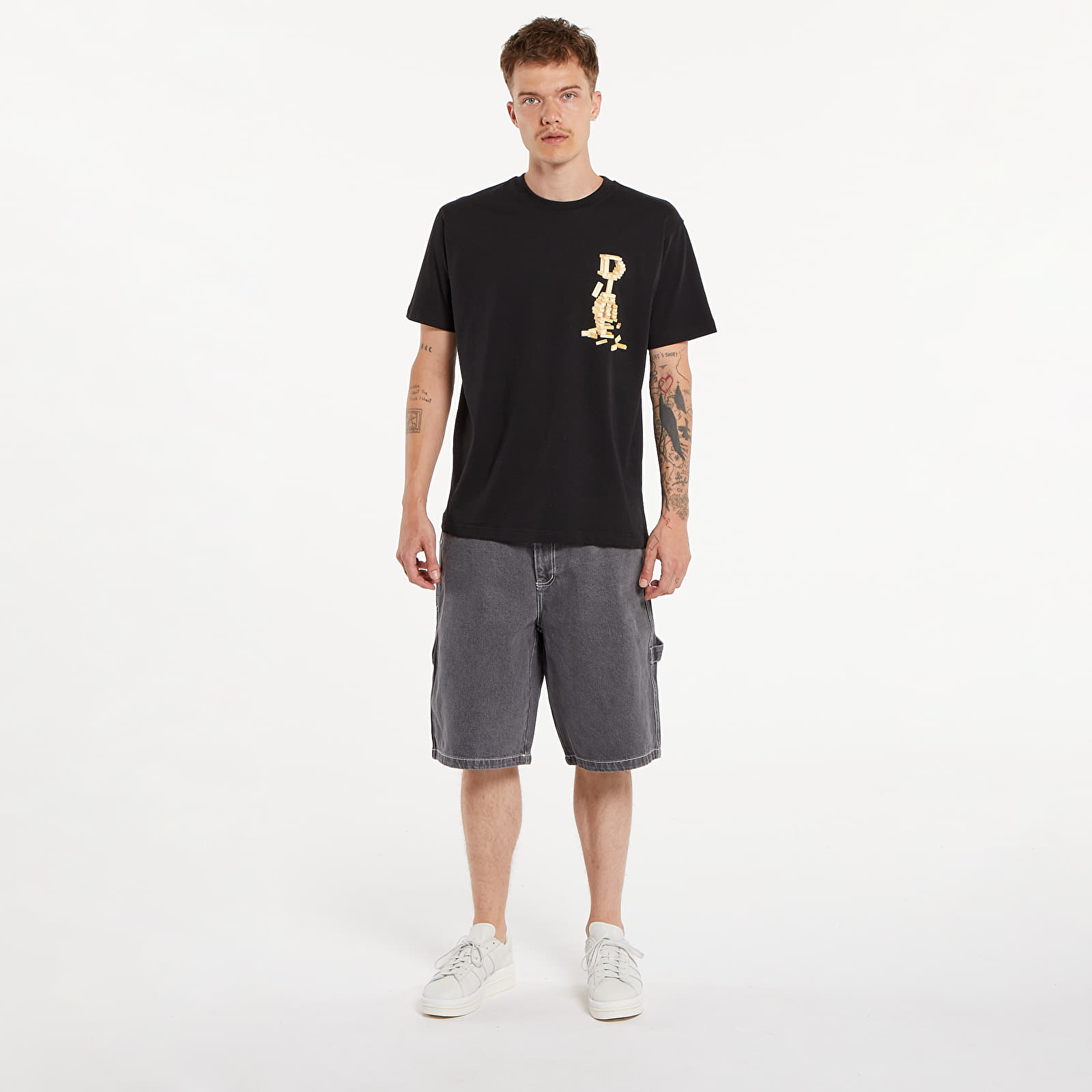 Šortky Dime Classic Denim Shorts Faded Black