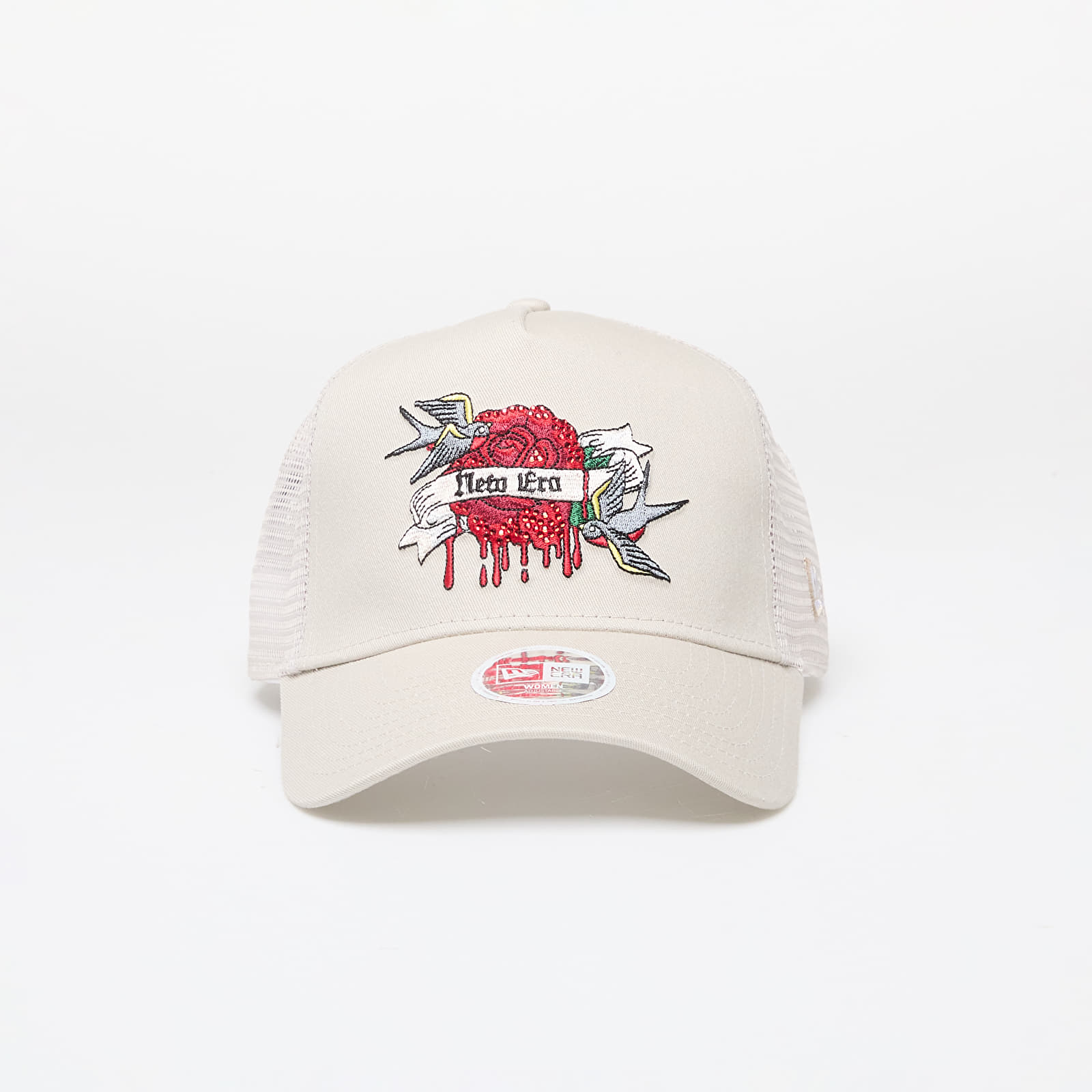 Шапки New Era Womens 9FORTY E-Frame Adjustable Trucker Cap Light Beige
