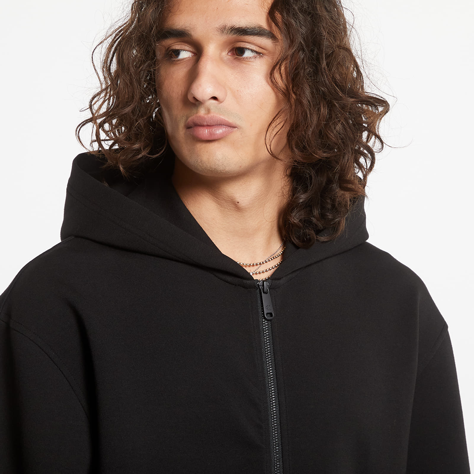 Felpe Calvin Klein Jeans Interlock Zip Through Black