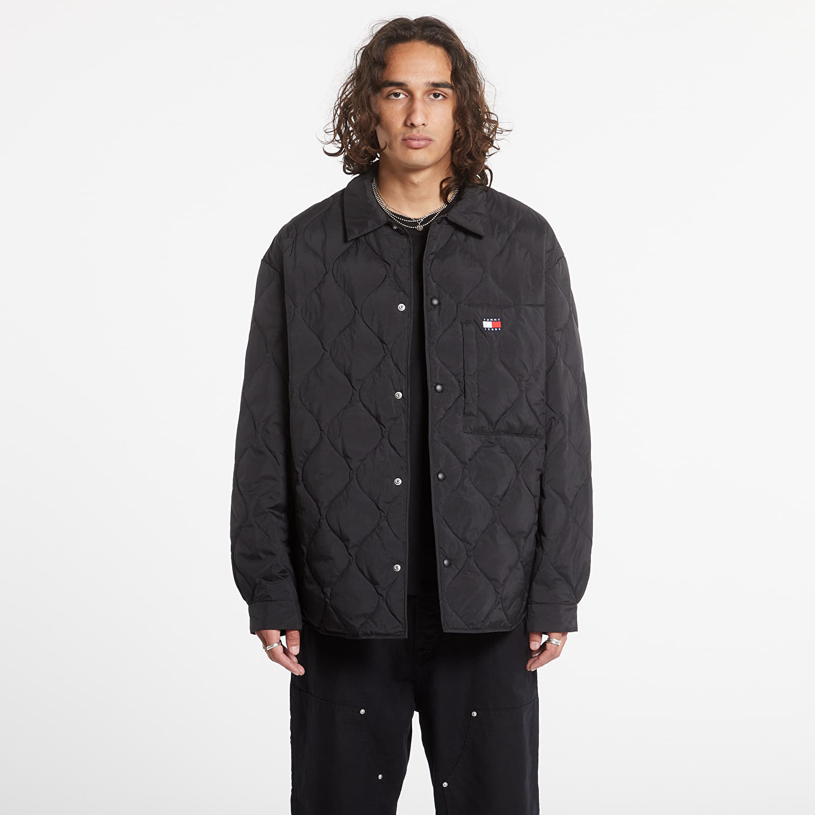 Jackets Tommy Jeans Quilted Shacket Black