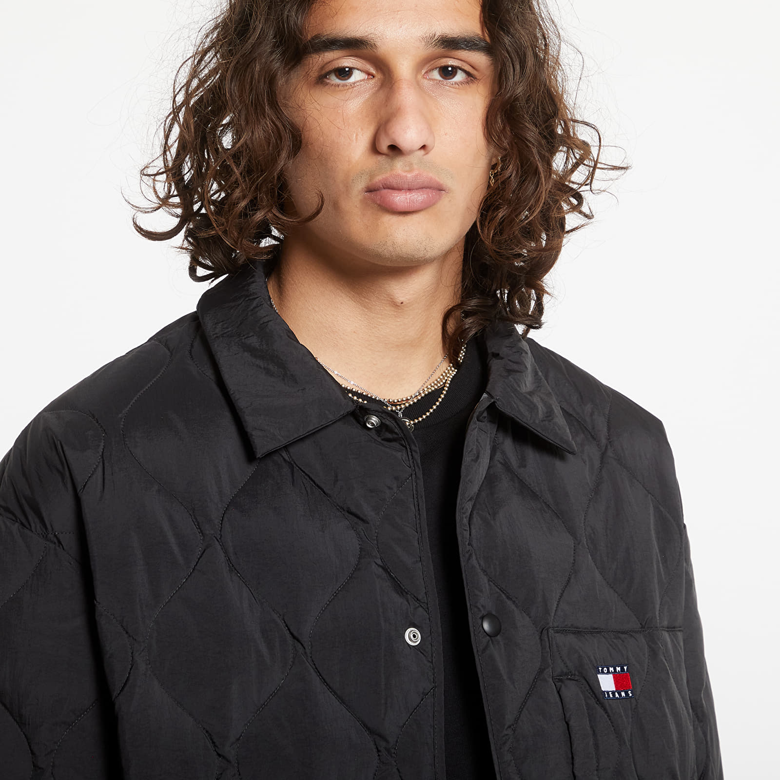 Jackets Tommy Jeans Quilted Shacket Black