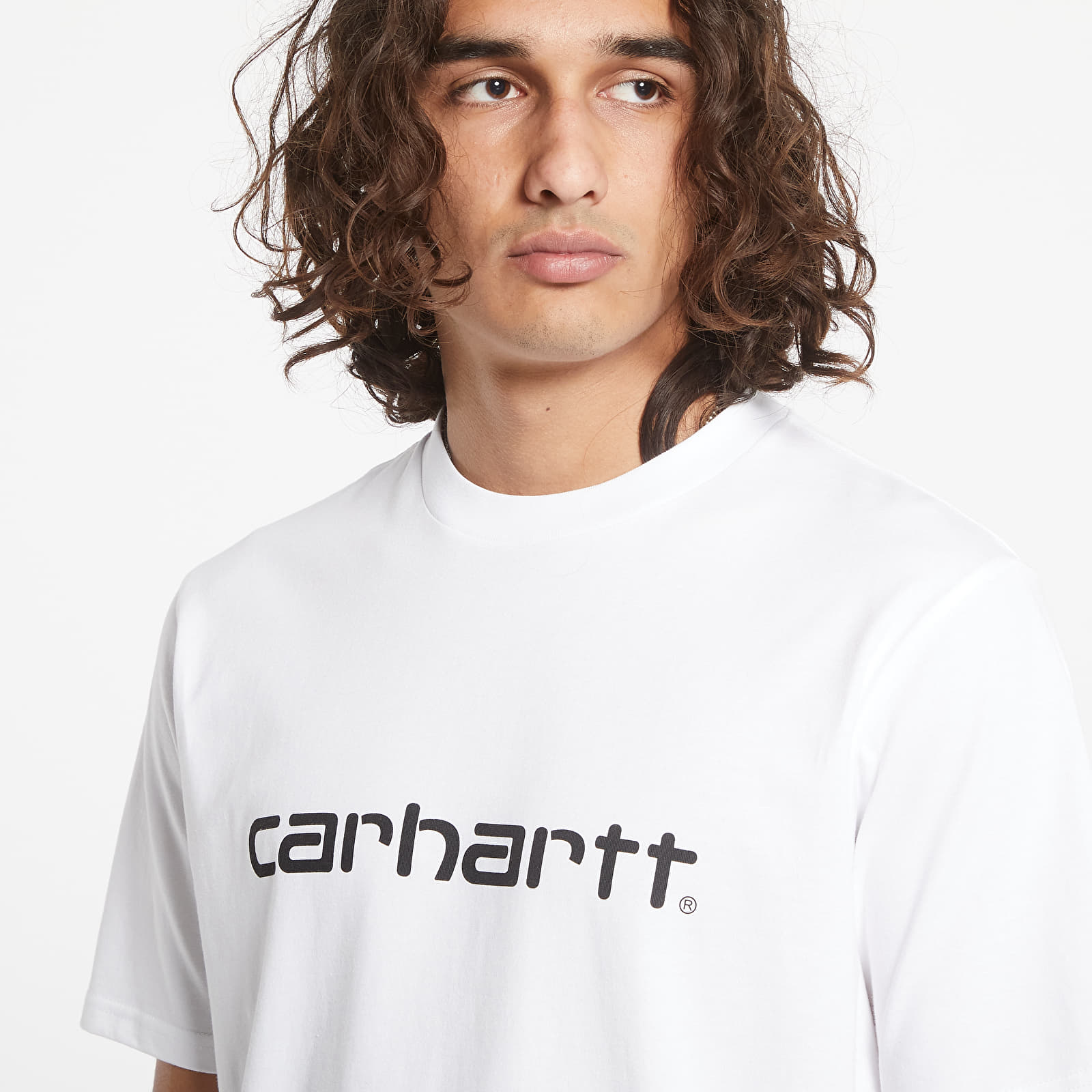 Pólók Carhartt WIP S/S Script T-Shirt White/ Black 