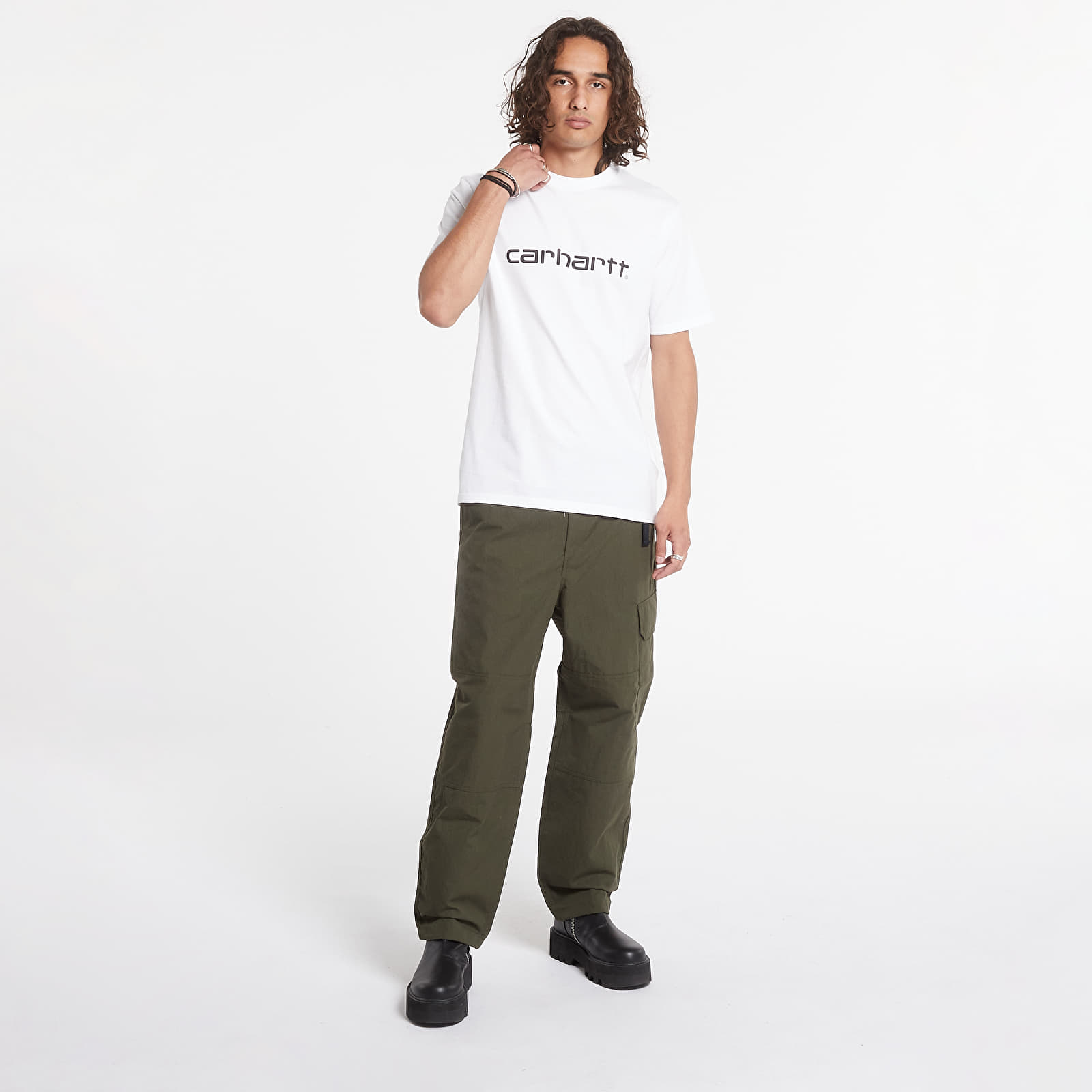 Tricouri  Carhartt WIP S/S Script T-Shirt White/ Black 