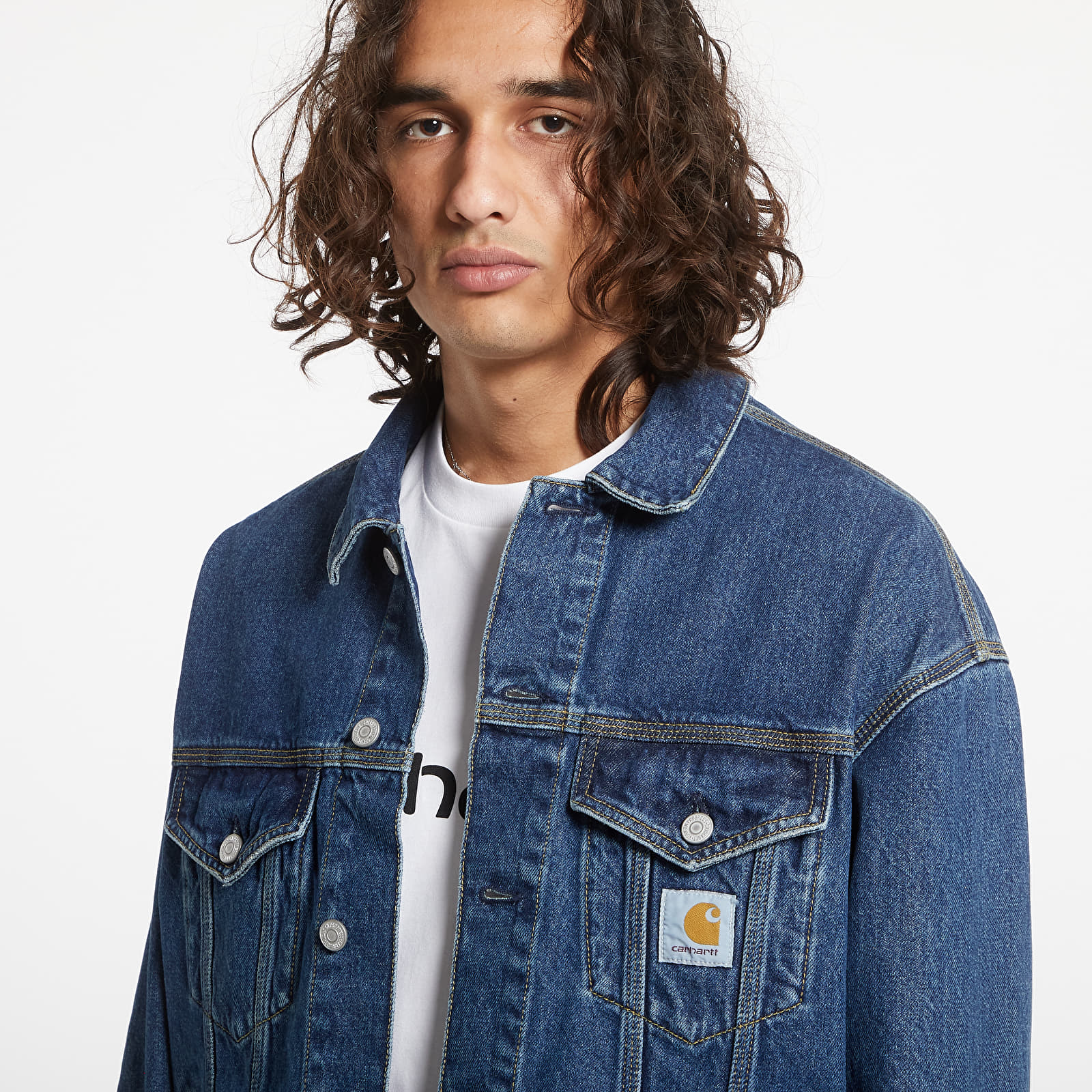 Jachete pentru bărbați Carhartt WIP Helston Jacket UNISEX Blue Cloud Stone