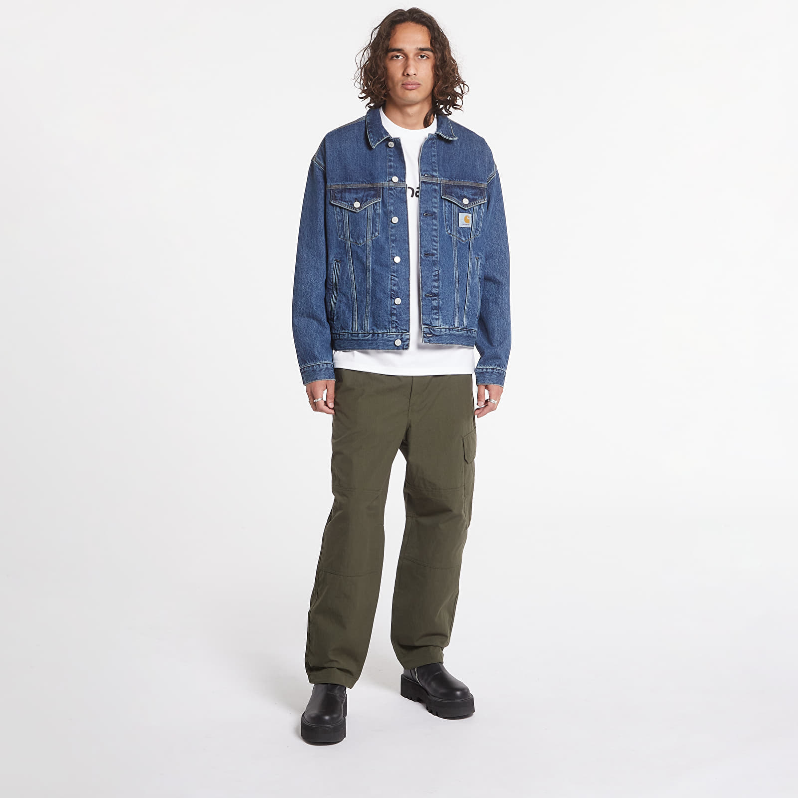 Jachete pentru bărbați Carhartt WIP Helston Jacket UNISEX Blue Cloud Stone