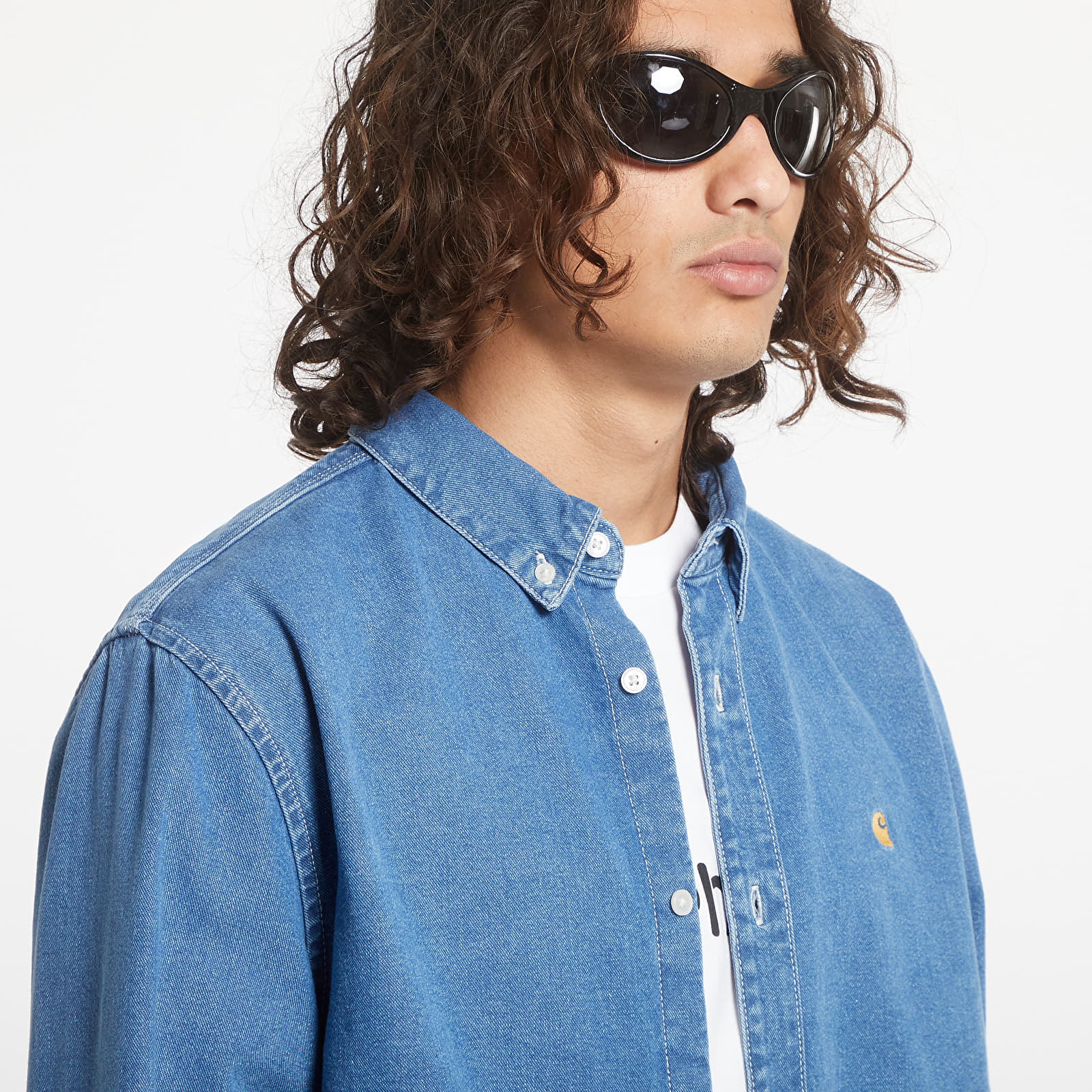 Πουκάμισα Carhartt WIP L/S Weldon Shirt Blue
