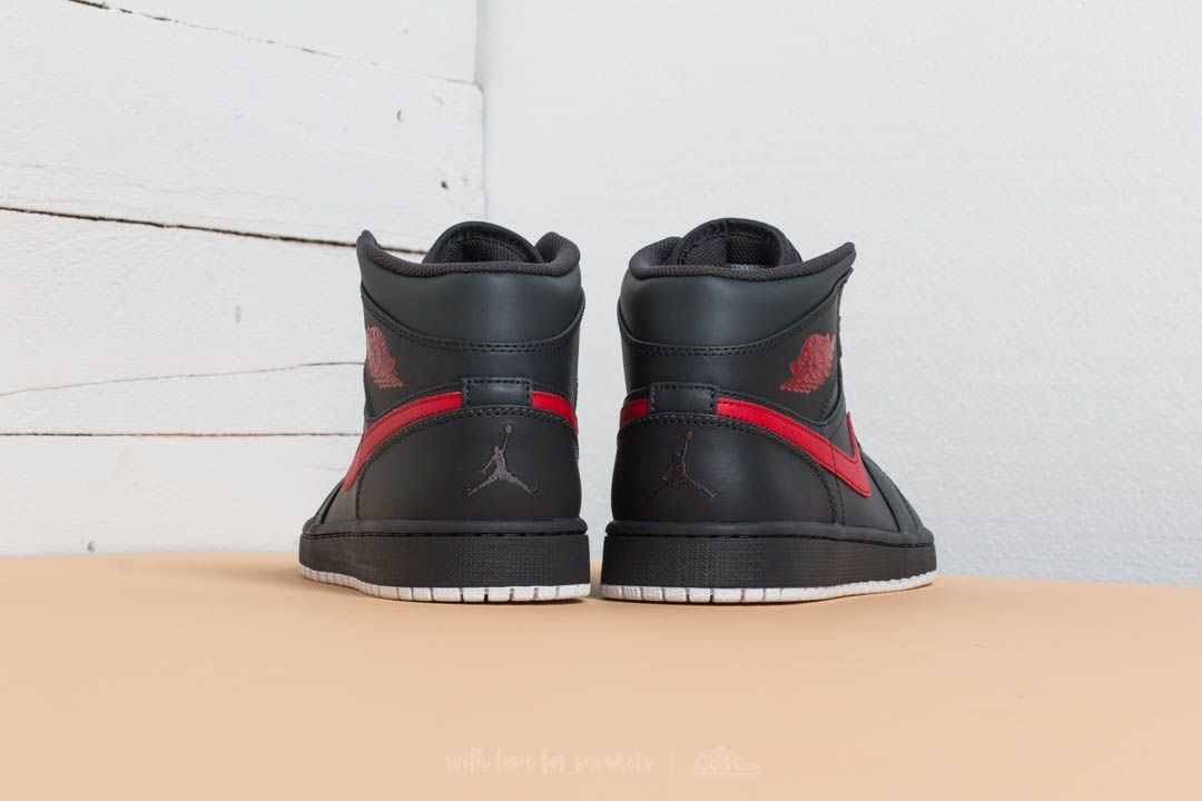 Men s shoes Air Jordan 1 Mid Anthracite Gym Red White Footshop