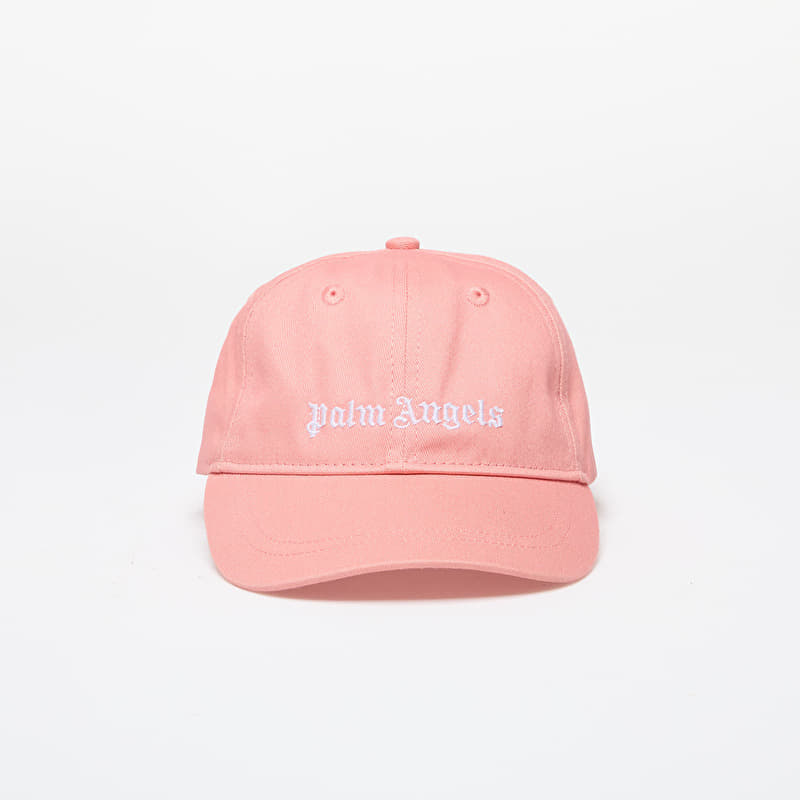 Palm Angels Kids Logo Baseball Cap Pink/ White