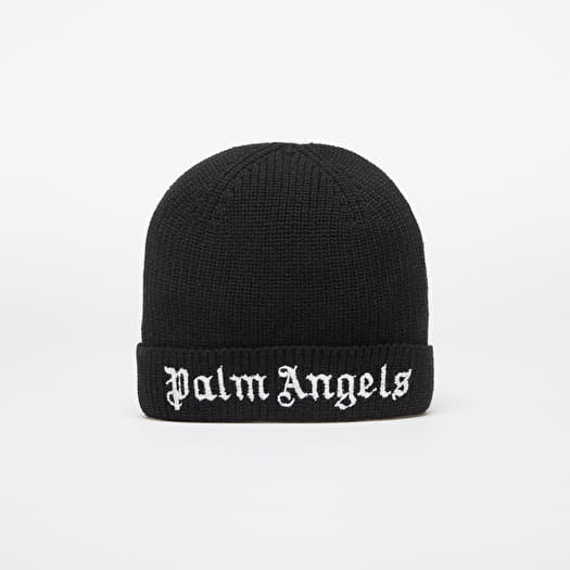Palm Angels Kids Logo Knit Beanie Black/ White