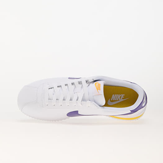 White and yellow nike cortez cheap