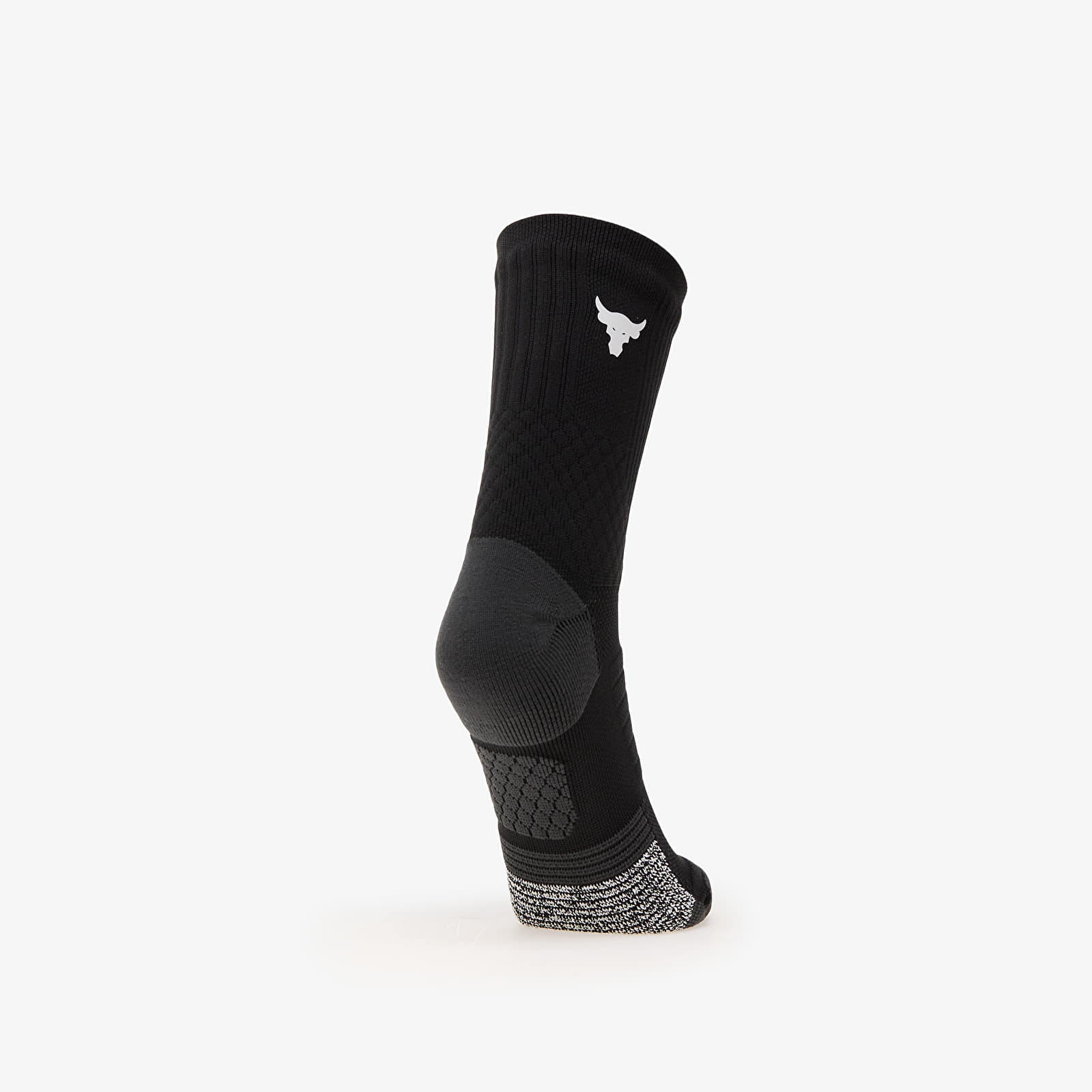 Zoknik Under Armour Project Rock ArmourDry Playmaker Mid Sock 1-Pack Black/ Jet Gray/ White