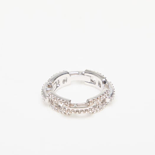 【関税込み】Ambush シルバー Pave A Chain リング Rings Ambush Pave A Chain Ring Silver/ No Color | Footshop