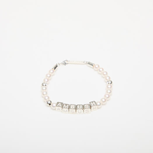 Ambush Pearl Letterblock Bracelet Silver/ No Color