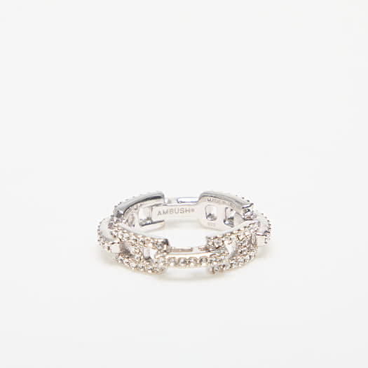 【返品交換不可】 Rings Ambush Pave A Chain Ring Silver/ No Color | Footshop アクセサリー