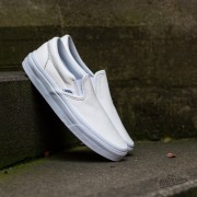 Men s shoes Vans Classic Slip On Premium Leather True White Mono Footshop