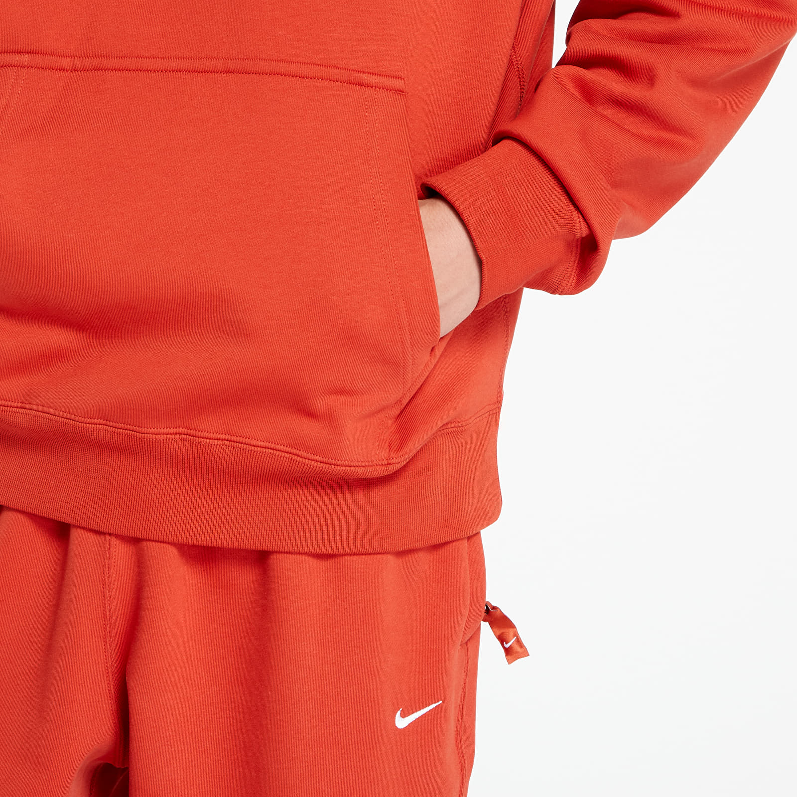 Sweatjacken und Sweatshirts Nike Solo Swoosh Men's Fleece Pullover Hoodie Dragon Red/ White