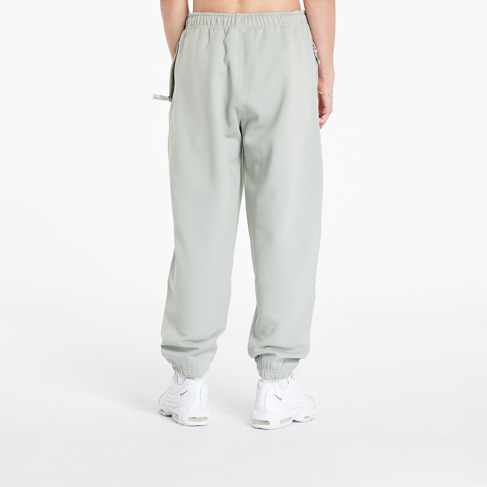 Melegítő Nike Solo Swoosh Men's Fleece Pants Jade Horizon/ White