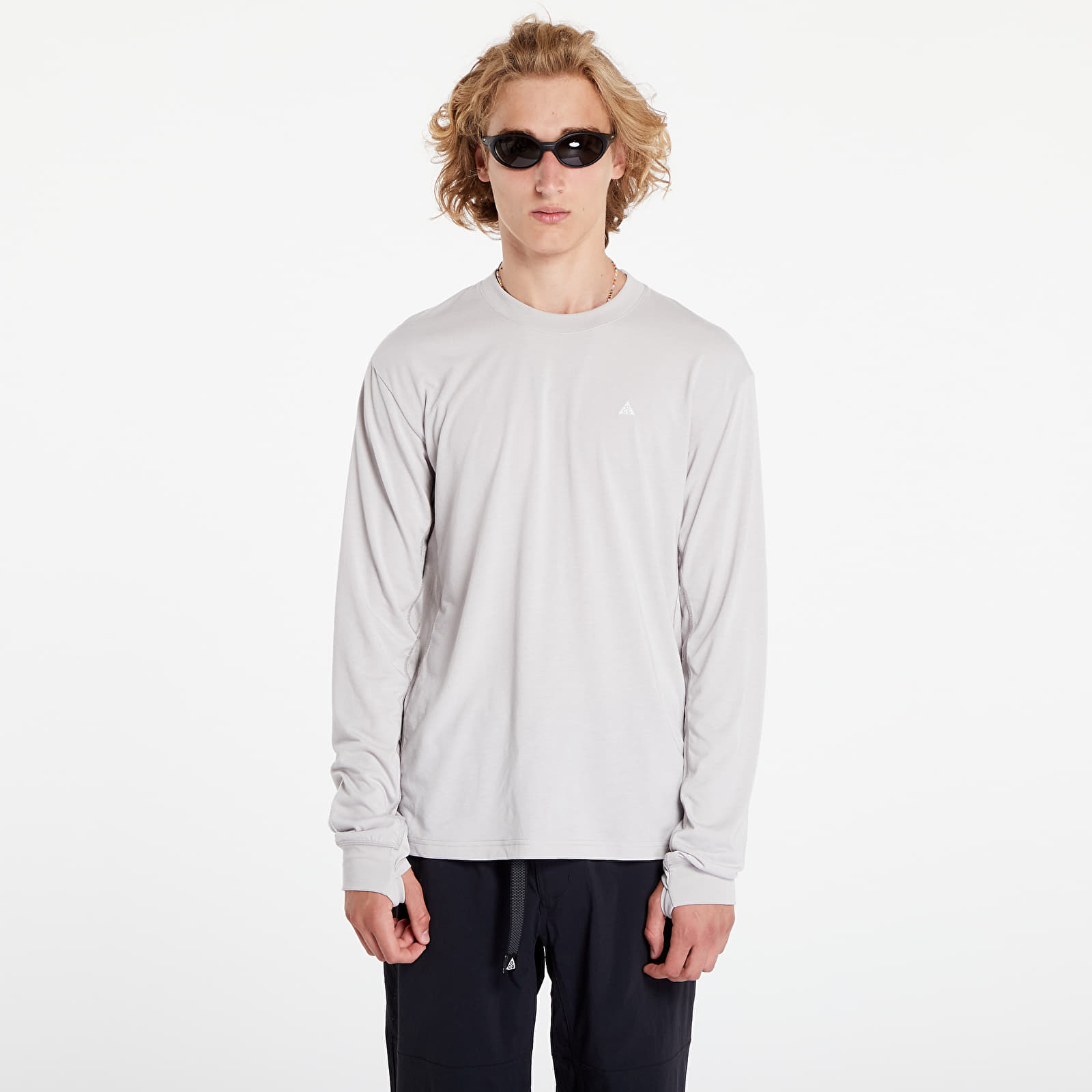 Pólók Nike ACG "Goat Rocks" Men's Dri-FIT ADV Long-Sleeve UV Top Lt Iron Ore/ Summit White