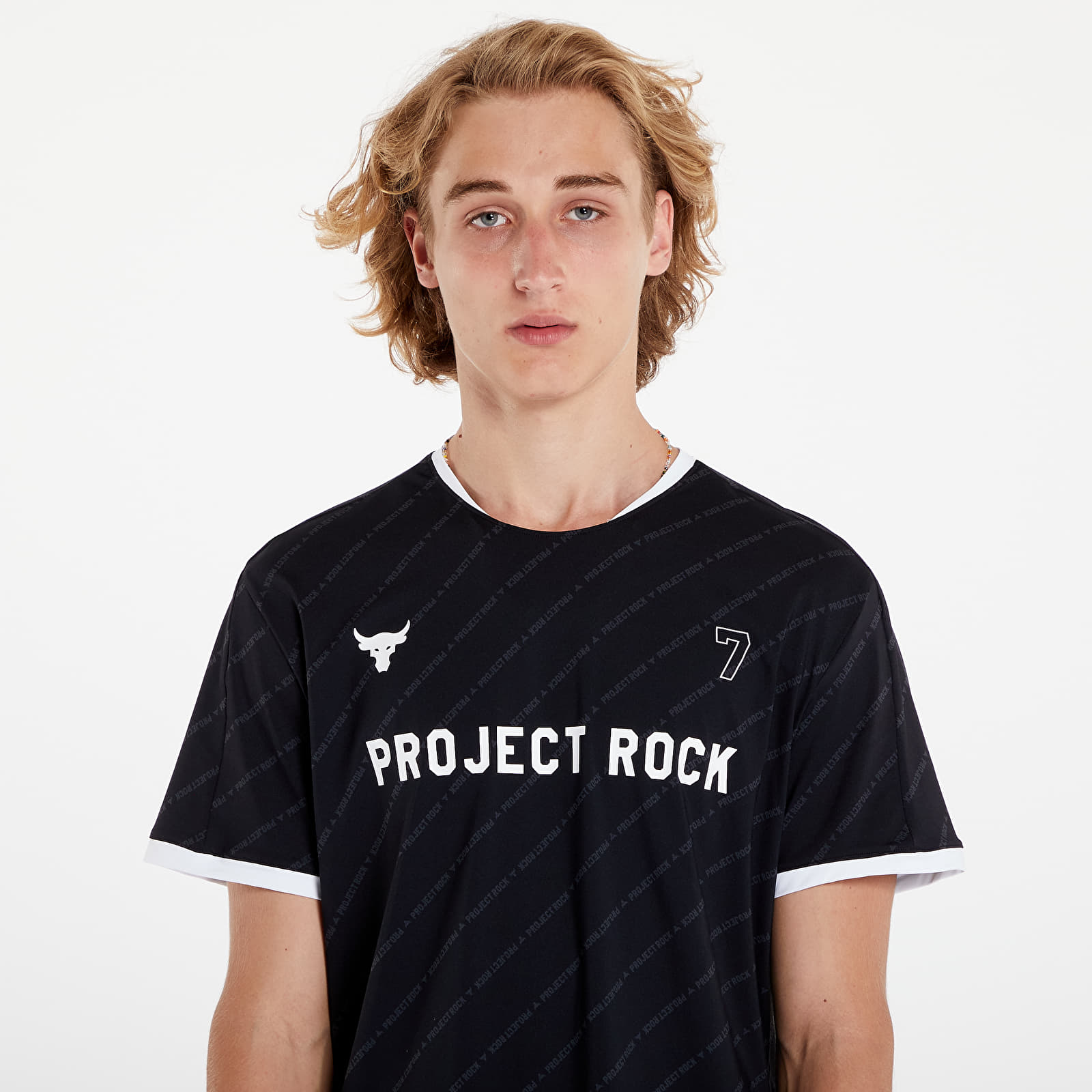 Trikots Under Armour Project Rock Rugby Shirt Black/ White