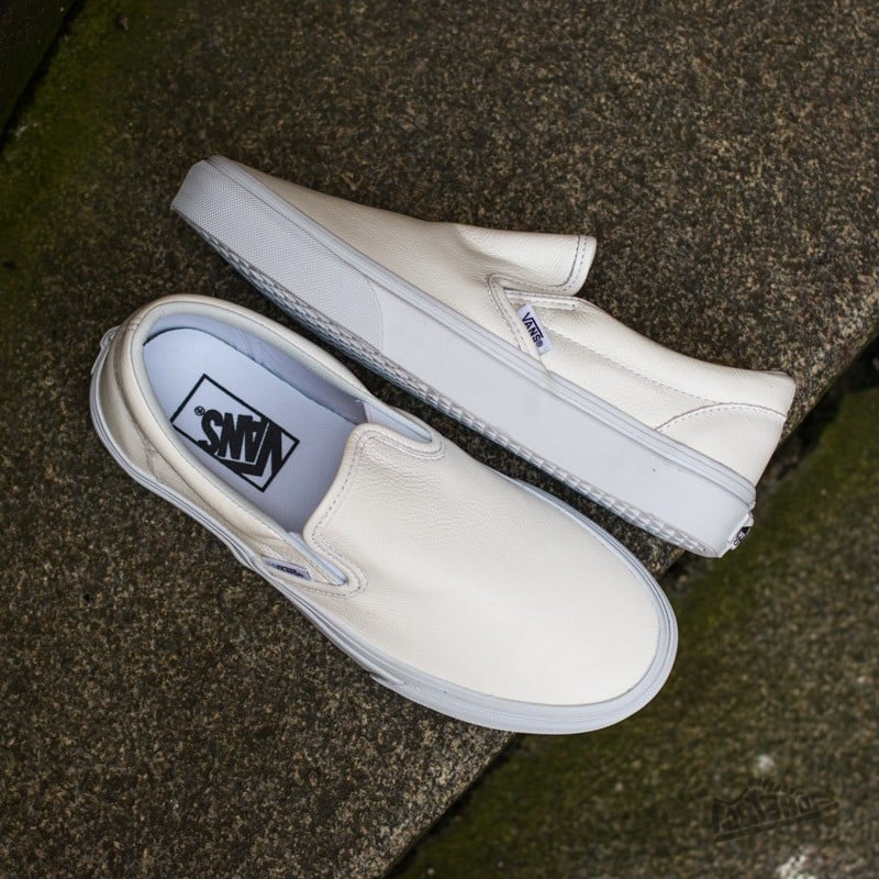 Férfi cipők Vans Classic Slip- On (Premium Leather) True White/Mono