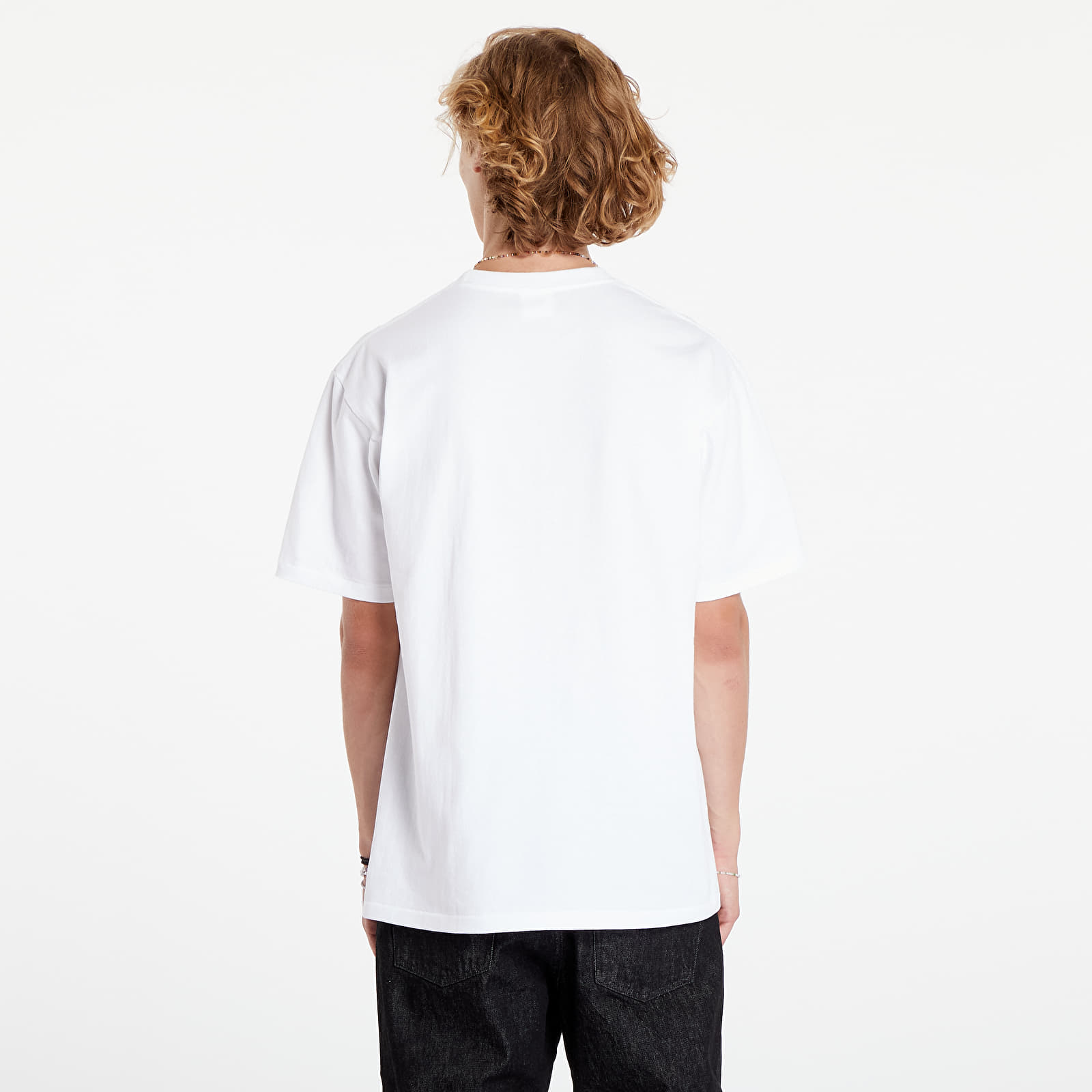 Marškinėliai A BATHING APE Flame Ape Head Tee White/ Blue