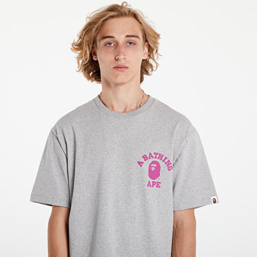 T-shirts A BATHING APE Color Camo College Ats Tee Gray T-shirts A BATHING APE Color Camo College Ats Tee Gray