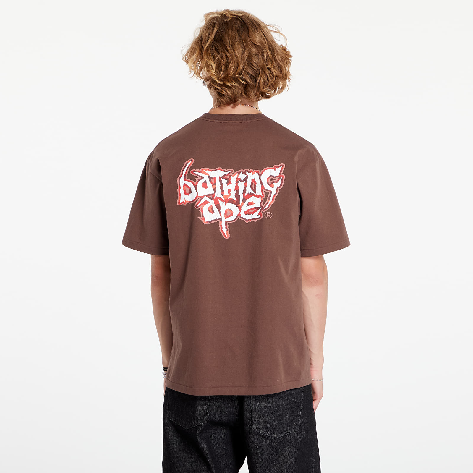 T-Shirts A BATHING APE Color Camo Mad Ape Tee Brown