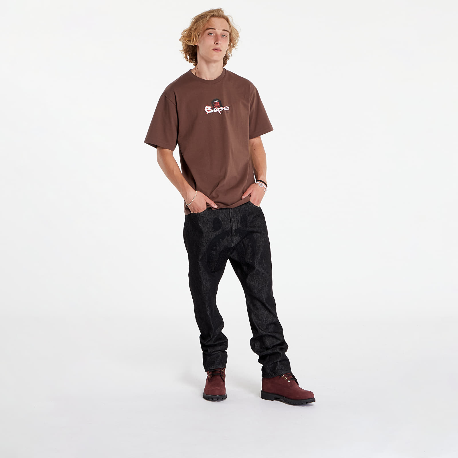 T-Shirts A BATHING APE Color Camo Mad Ape Tee Brown