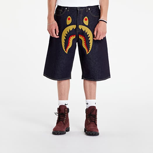 Shortsit A BATHING APE Shark Denim Shorts Indigo