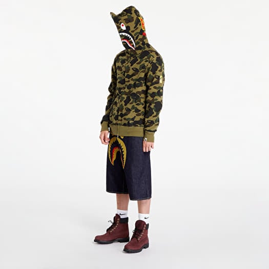 A BATHING APE 1St Camo 2Nd Shark Full Zip Hoodie