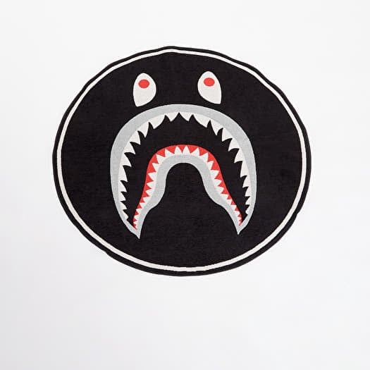 A BATHING APE Shark Floor Rug Black