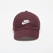 Nike Club Unstructured Futura Wash Cap Burgundy Crush/ White
