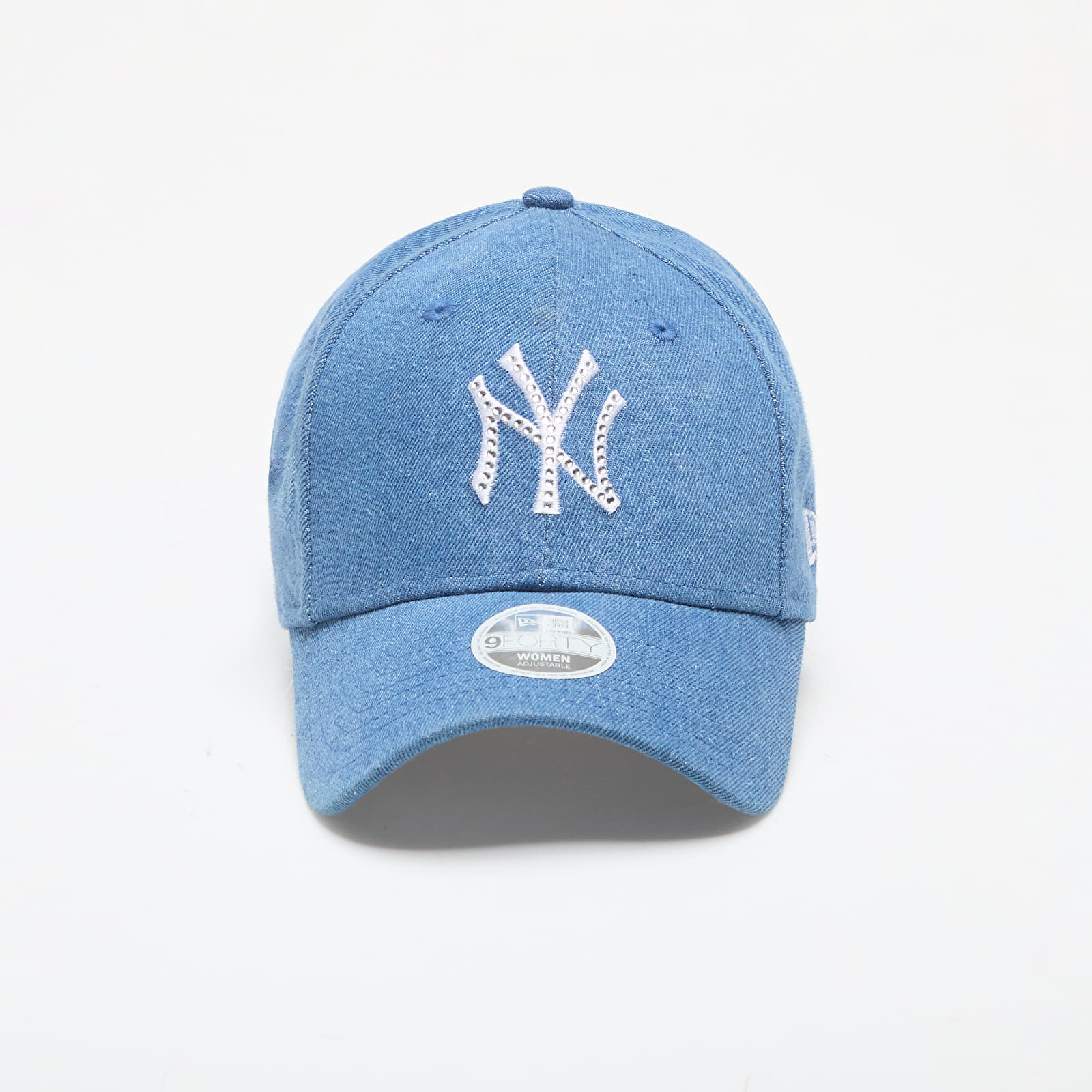 Caps New Era MLB New York Yankees Womens Diamante Denim 9FORTY Adjustable Cap Blue