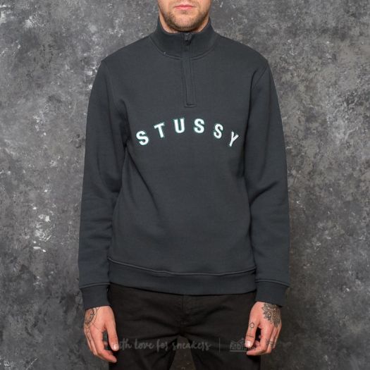 Hoodies and sweatshirts Stussy Quarter Zip Mock Neck Black Footshop