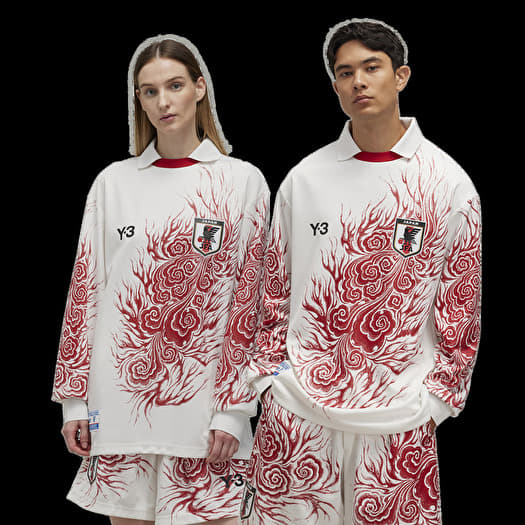 T-shirts Y-3 JFA Long Sleeve Tee Core White/ Team Power Red