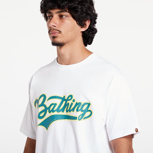 T-shirts A BATHING APE Varsity Baseball Logo Tee White