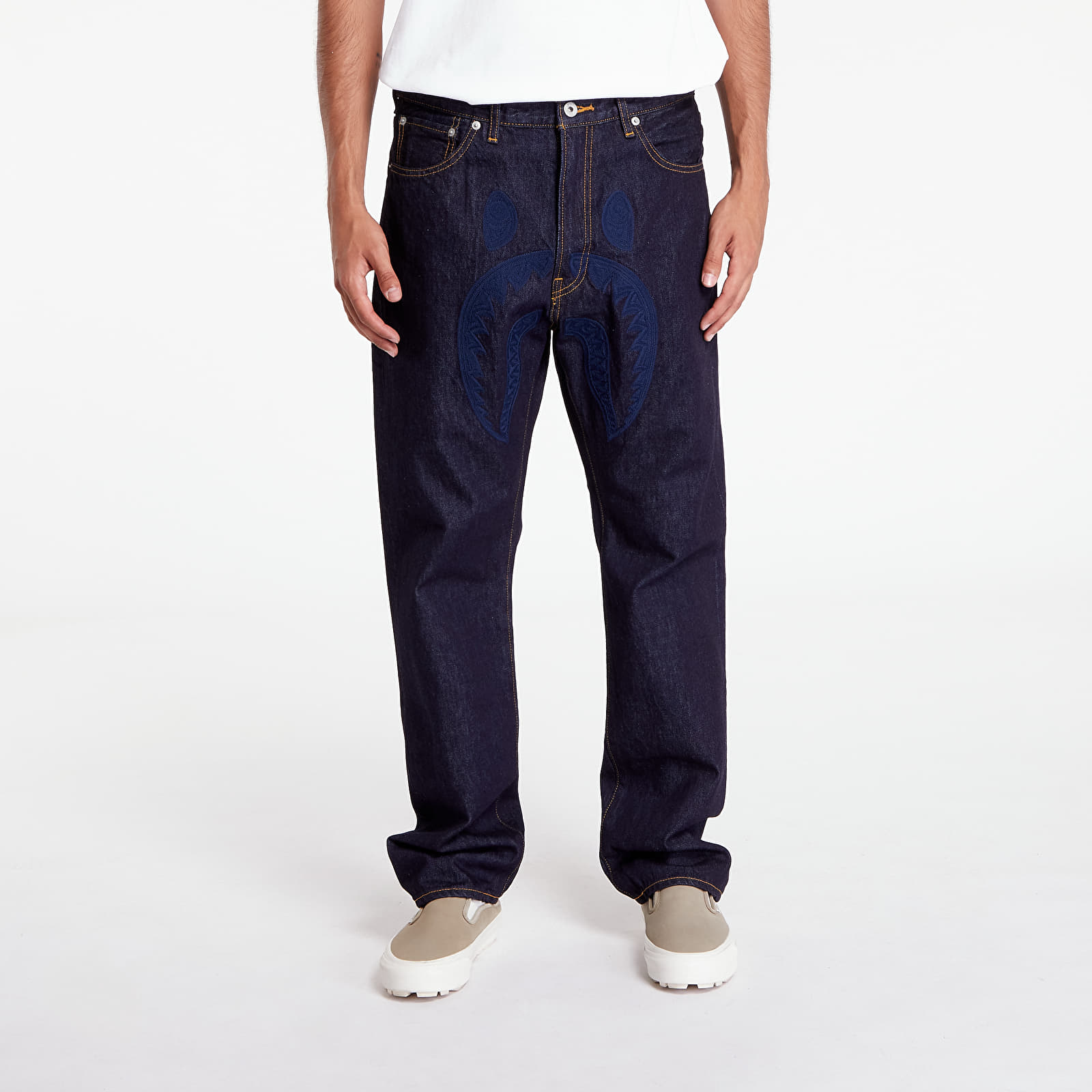 Spijkerbroeken A BATHING APE Shark 13 Oz Denim Pants Indigo