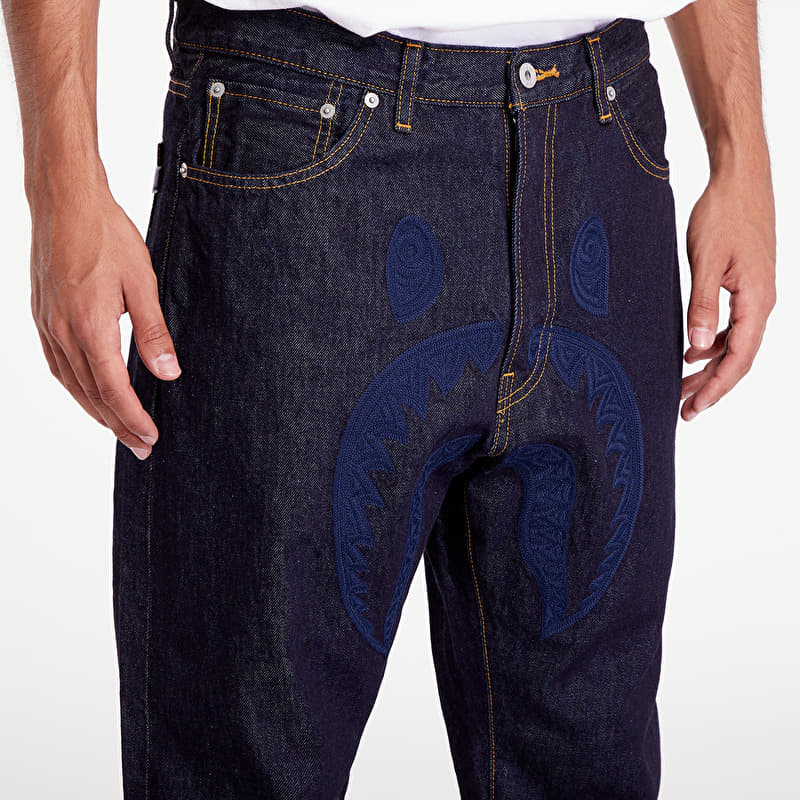 A BATHING APE Shark 13 Oz Denim Pants Indigo | Footshop
