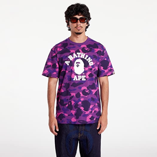 Purple camo bape shirt hot sale