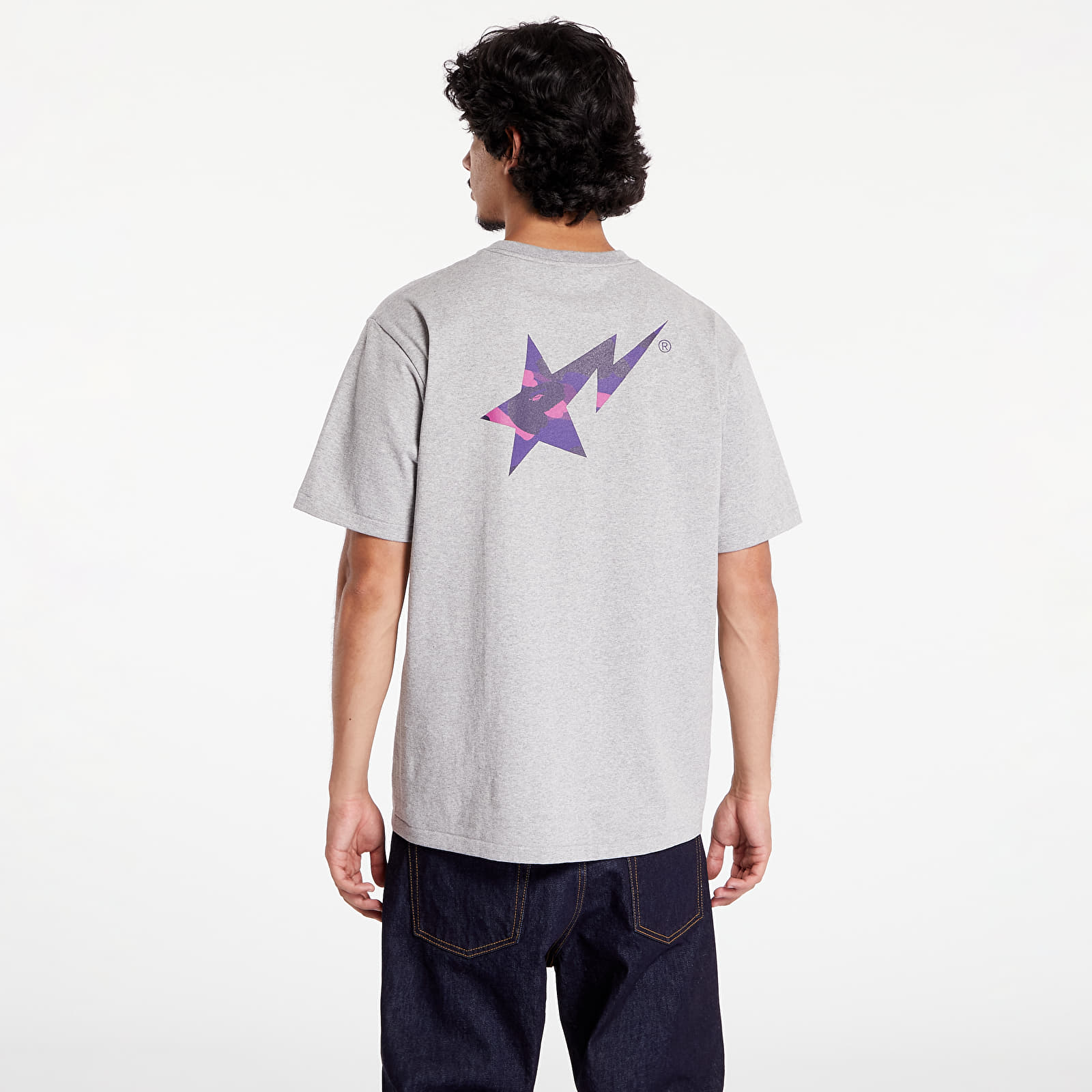 T-Shirts A BATHING APE Color Camo Bape Sta Logo Tee Gray