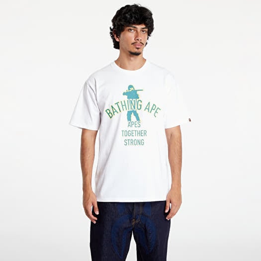 T-shirt A BATHING APE Soldier Ats Tee White