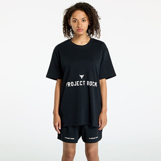 Tričko Under Armour Project Rock  Campus Q3 T-Shirt Black/ White